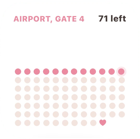 Countdown dots widget