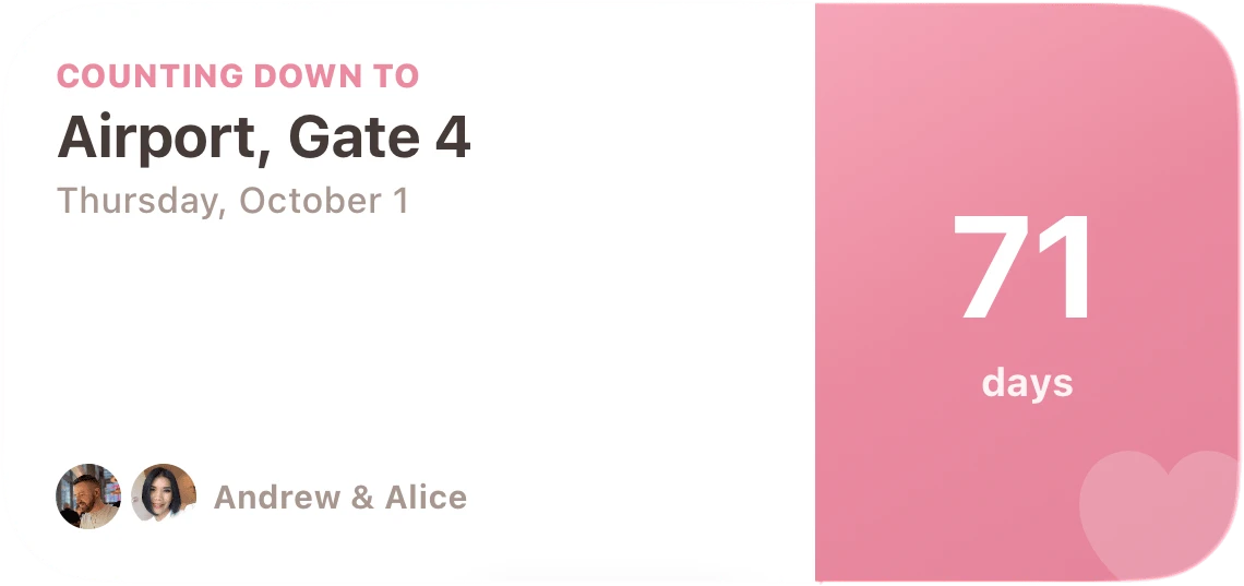 Countdown widget
